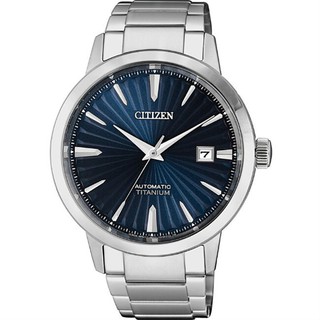 CITIZEN 星辰錶 NJ2180-89L GENT'S 放射狀鈦金屬腕錶 /藍x銀 40.5mm