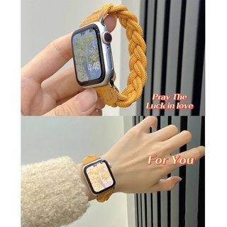 麻花辮編織錶帶 apple watch 尼龍錶帶 7代 6/5代 SE 44mm 40mm 41mm 女士錶帶 禮物