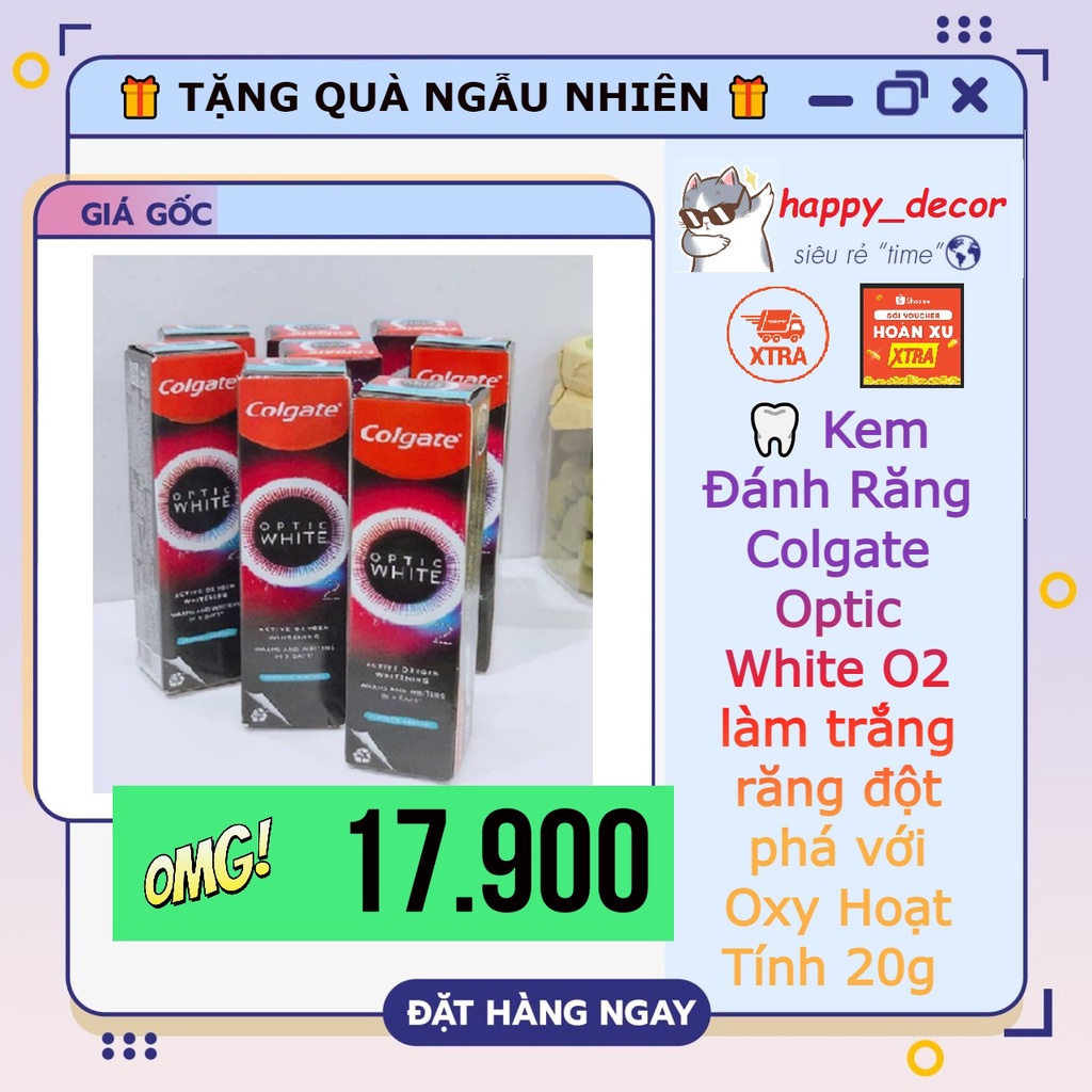 🎁 作為禮物購買 🎁 🦷 高露潔光學白 O2 牙膏突破牙齒美白含活性氧 20g 🦷