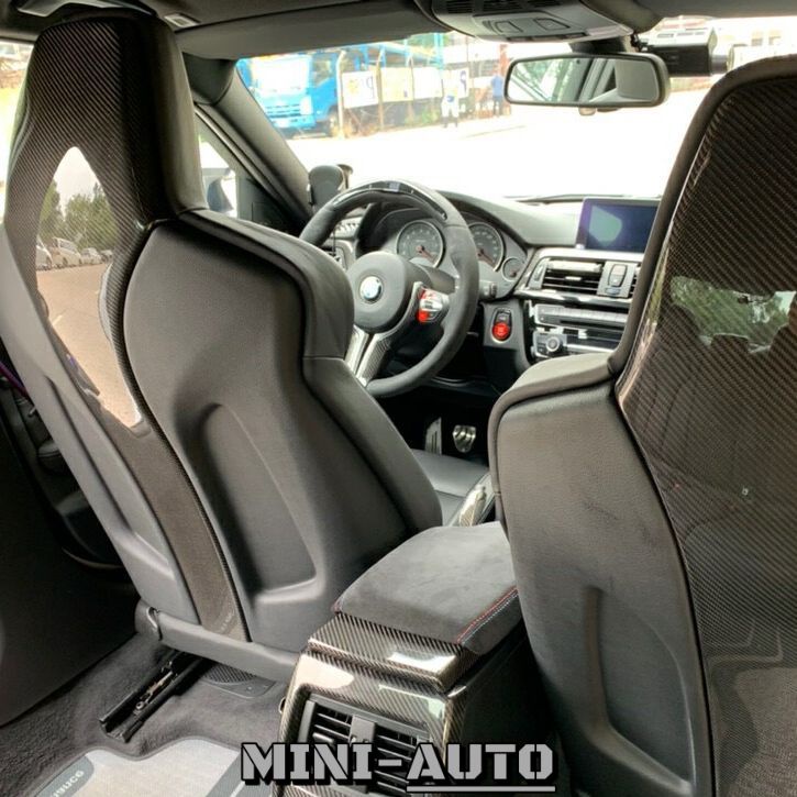 MINI-AUTO☑️ BMW M3 M4 乾式碳纖維 椅背 椅背蓋 簡易黏貼安裝 純熱壓 卡夢 F80 F82 副廠