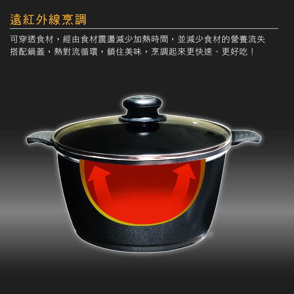 派樂嚴選遠紅外線航鈦合金歐式調理鍋 24公分 遠赤外線鍋砂鍋養生湯鍋含蓋火鍋燉鍋滷鍋冬天進補羊肉爐鍋薑母鴨