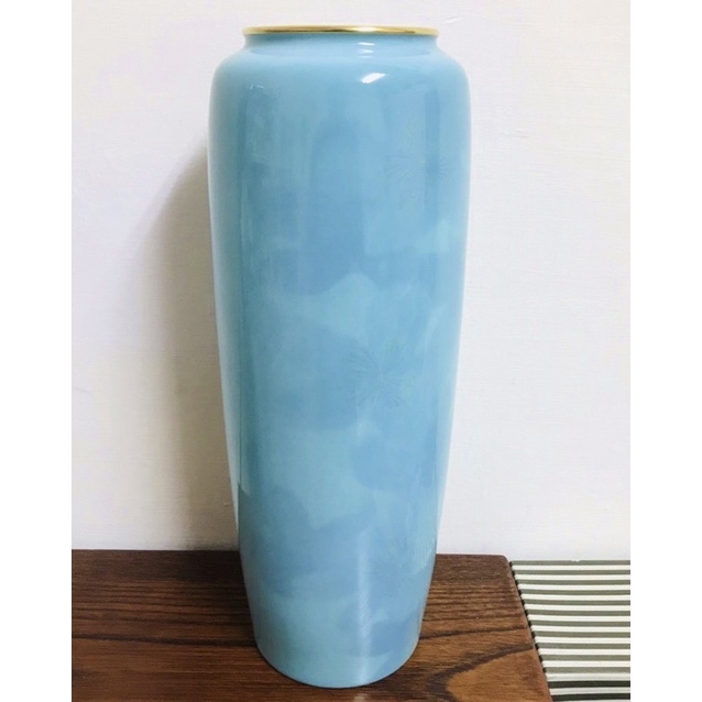 日本深川製磁陶瓷花瓶 花器 園藝 藝術品 擺飾/木盒裝