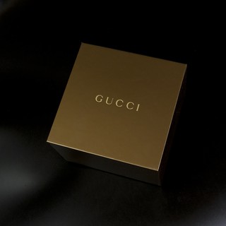 義大利時裝品牌GUCCI咖啡色方錶盒 質感超好 高階