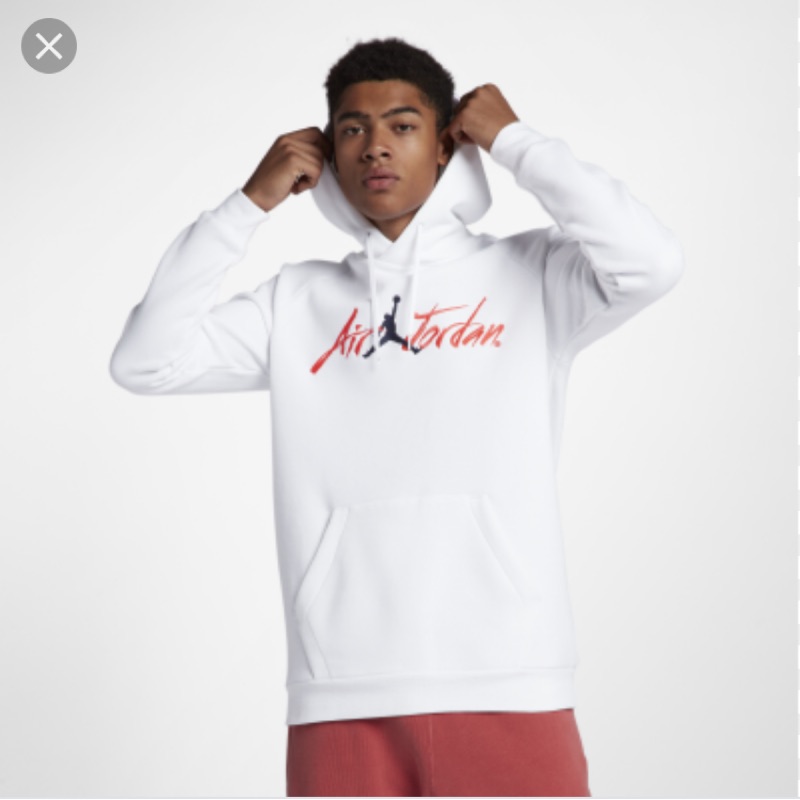 Nike 白色帽T 刷毛帽T air Jordan 字體 2018新款