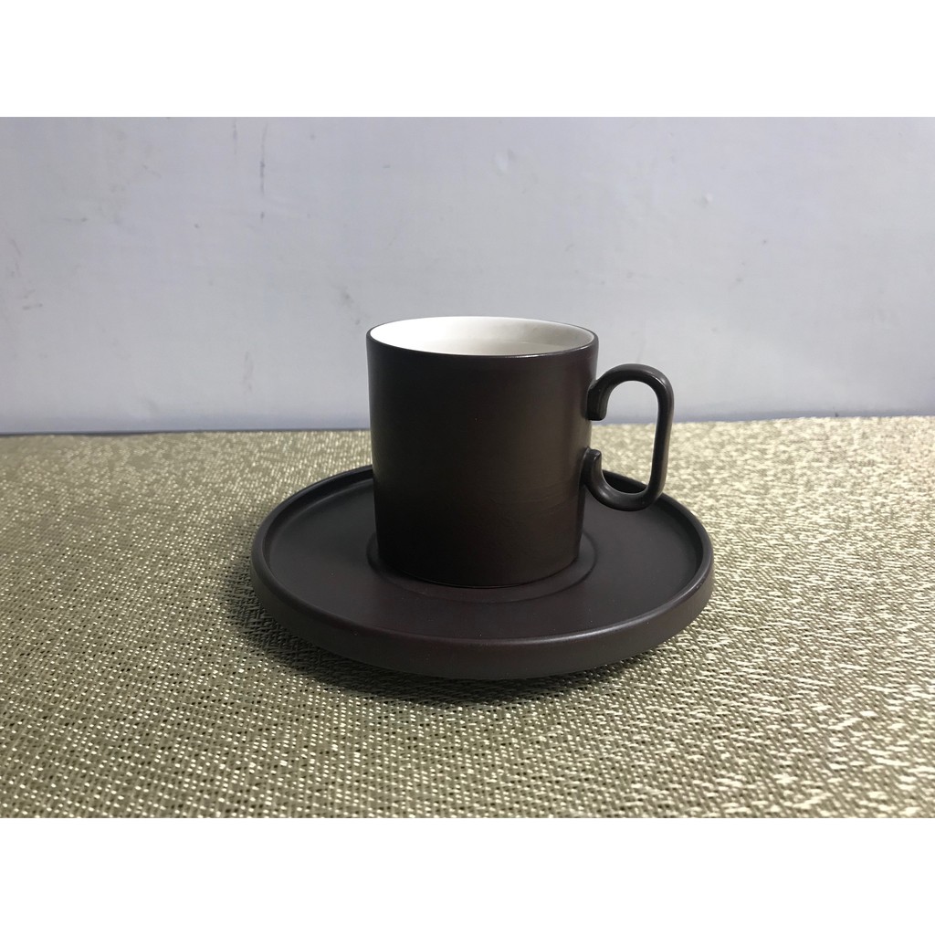 【正好餐具】美國濃縮咖啡杯+杯盤-咖啡色(100cc)黑咖啡/接受印製專屬logo/Espresso【L0066】