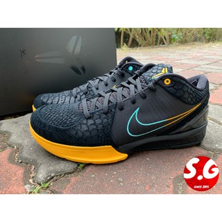 S.G NIKE KOBE IV PROTRO FTB 4 MAMBA 黑黃 蛇鱗 黑曼巴 籃球鞋 AV6339-002