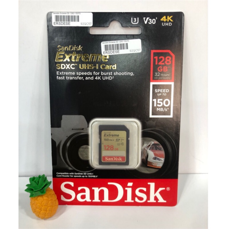 V30新到貨 SanDisk Extreme SDXC 128G 128GB 150MB70 C10 記憶卡 群光公司貨
