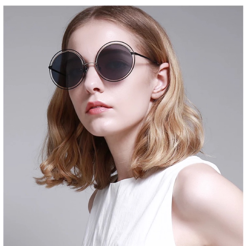 LOHO太陽眼鏡女2017新款潮時尚個性潮人墨鏡女圓臉復古眼鏡