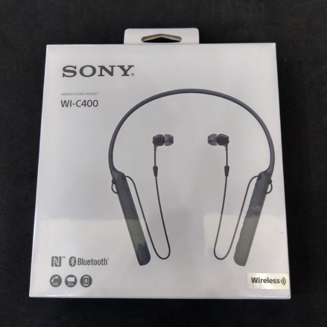 全新Sony WI-C400 頸掛式藍牙耳機 黑色