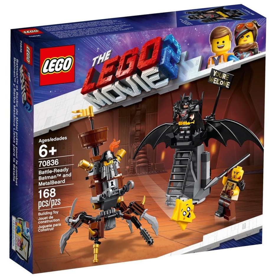 ＊特價＊【積木樂園】 樂高 LEGO 70836 LEGO Movie2 系列  戰鬥裝蝙蝠俠 + 機甲鬍鬚鋼