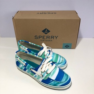 《現貨》Kid’s SPERRY 女童 休閒鞋 尺寸US13M，US1（超輕量舒適休閒 布面帆船鞋-藍綠色）