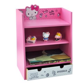 正版授權  木製 Hello Kitty 美妝收納櫃  收納櫃 置物櫃 KT-630024