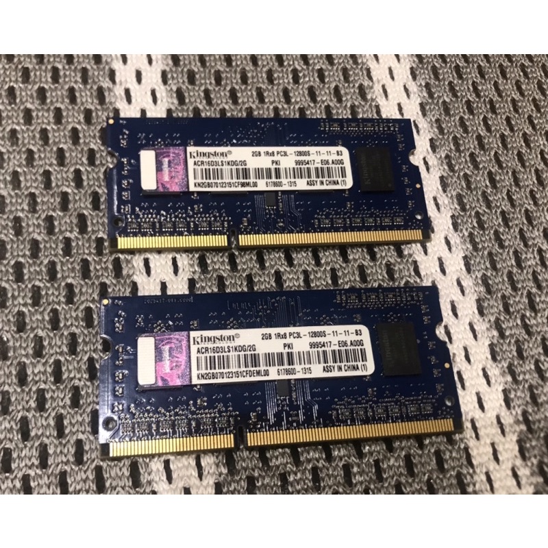 [二手良品] 金士頓 Kingston DDR3 2G PC3L-12800S 筆電NB記憶體
