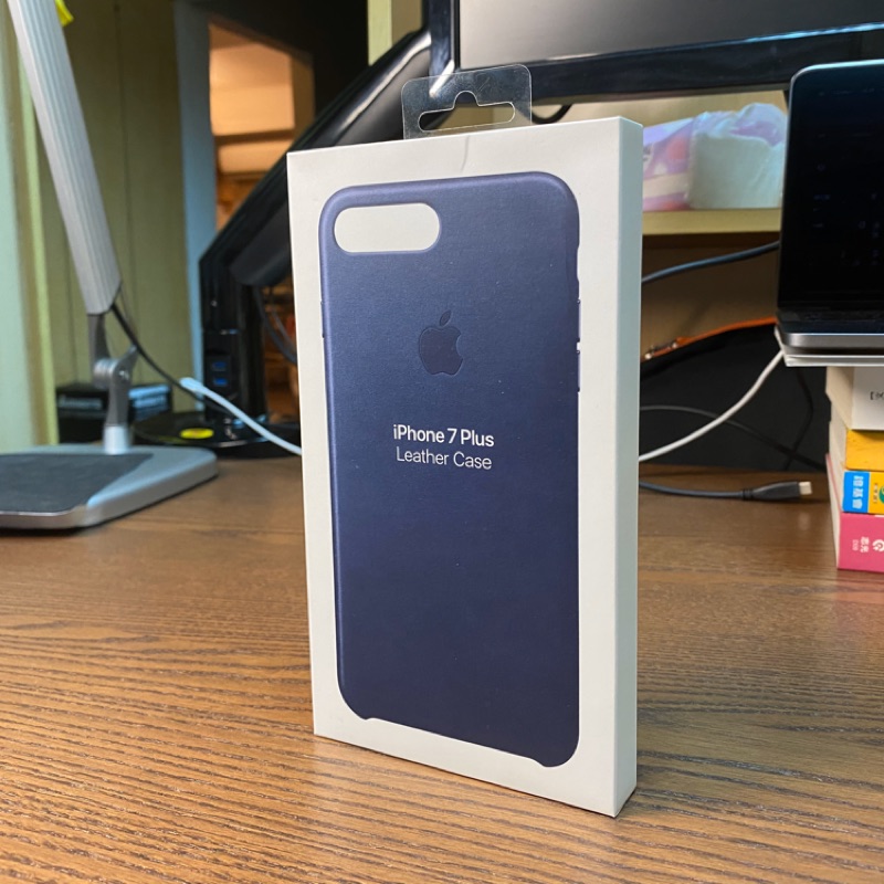 【老徐良品】蘋果原廠 Apple iPhone 7 / 8 Plus Leather Case 皮革護套殼，午夜藍