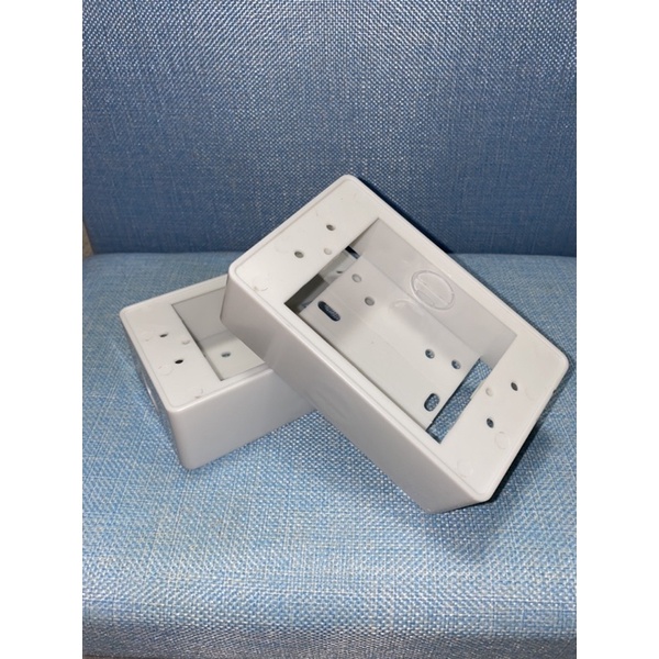 PVC 美術盒 一連明盒 1P明盒 一聯明盒 塑膠BOX明盒 純白/牙白 開關盒
