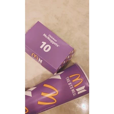 BTS X 麥當勞 雞塊紙盒與飲料杯套組