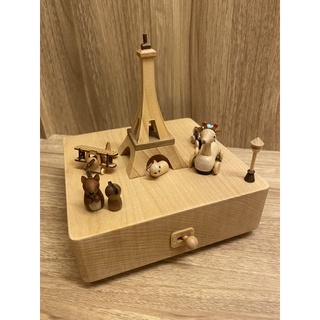 Wooderful life 法國巴黎鐵塔音樂盒 巴黎鐵塔 原木音樂盒