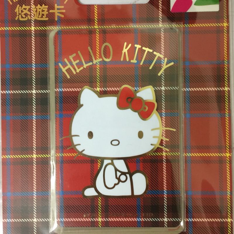 HELLO KITTY 格紋-紅 悠遊卡