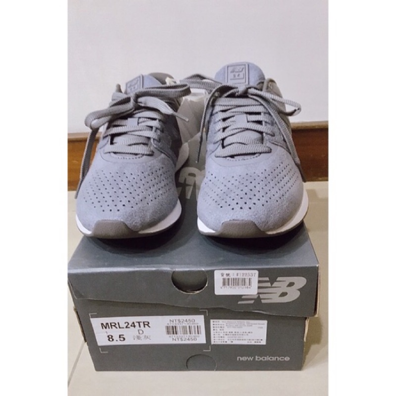 ［二手近全新］New Balance 男鞋 休閒 網布 麂皮 淺灰 MRL24TR