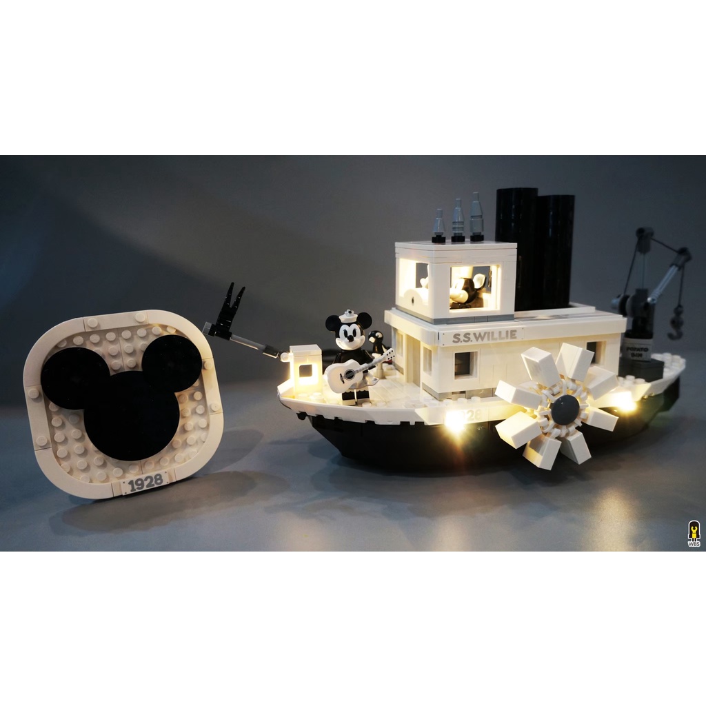 [飛米樂高積木磚賣店] LEGO 樂高專用燈組 21317米奇威力船