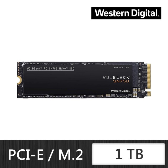 WD 黑標 SN750 1TB/M.2 PCIe 2280/讀:3430M/寫:3000M/TLC/電競級【五年保】