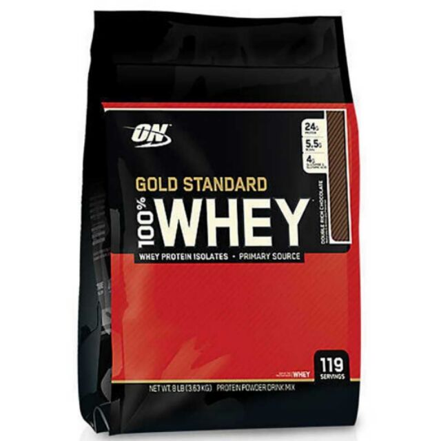 【賠本賣3249元】ON Whey 乳清蛋白 金牌頂級高蛋白 雙濃巧克力(８磅 / 119份)
