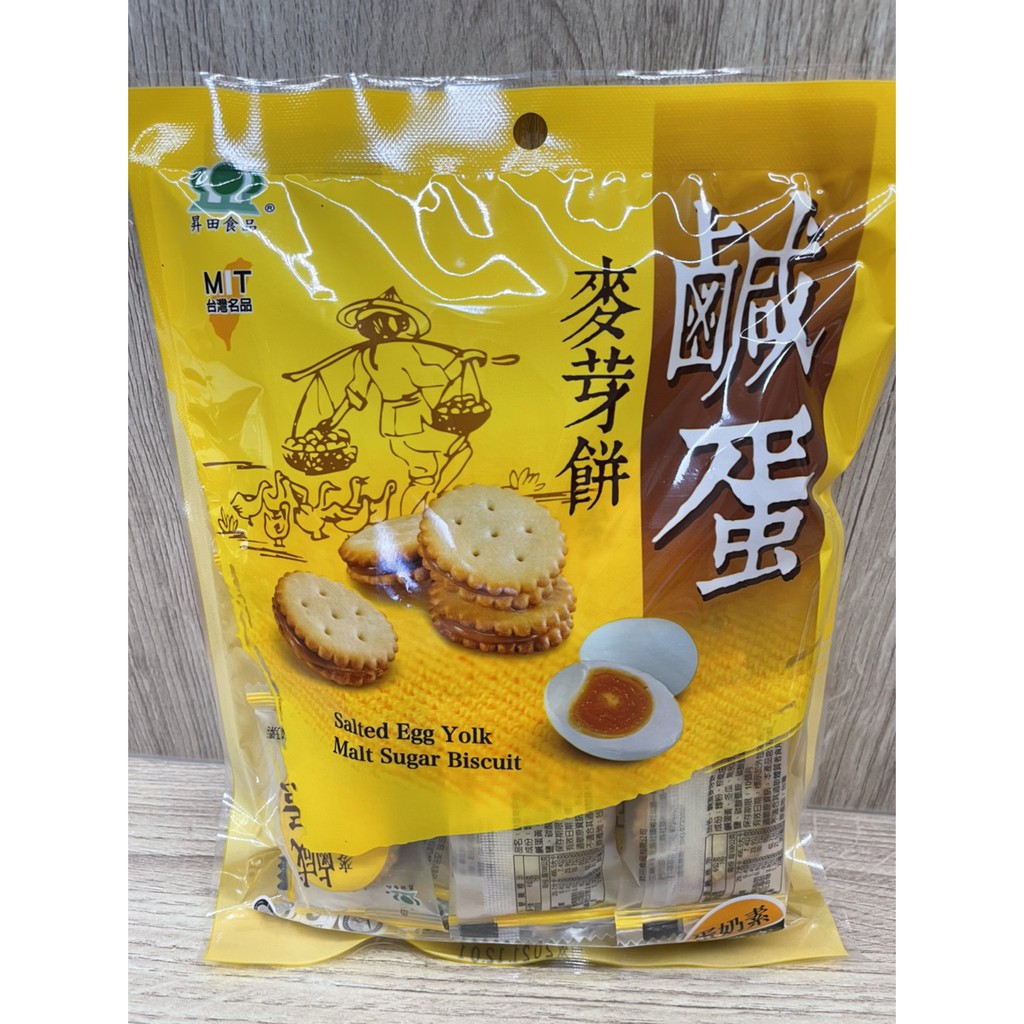 昇田 鹹蛋麥芽餅 150克/包 蛋奶素