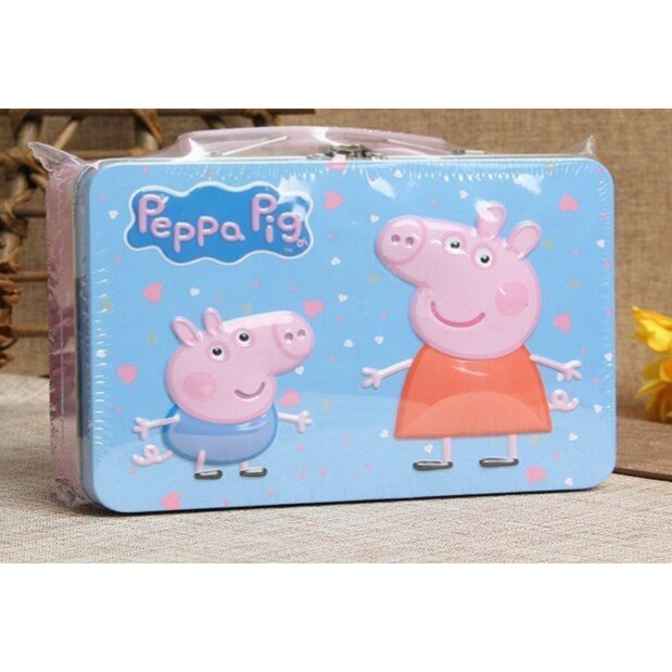 Peppa Pig佩佩豬手提鐵盒牛奶餅乾 #香港限定版~