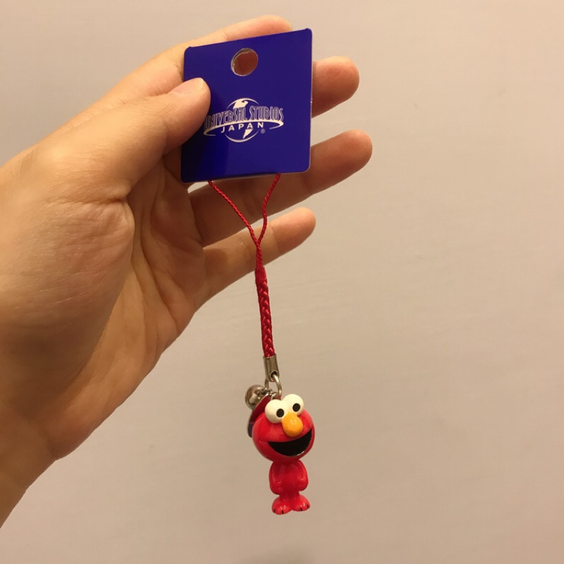 日本 環球影城 Elmo鈴鐺手機吊飾