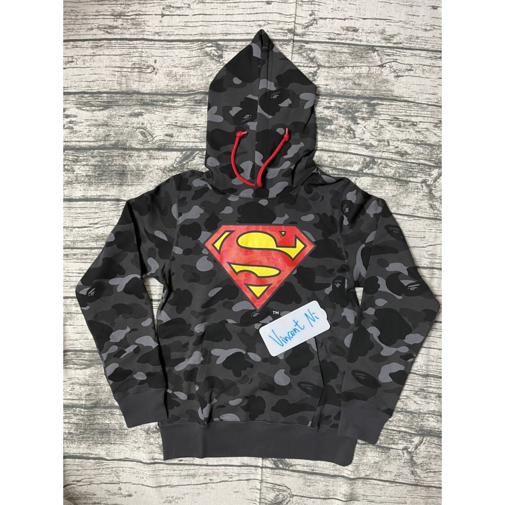 全新現貨【 BAPE X DC 】SUPERMAN PULLOVER HOODIE 暗黑超人帽TEE 黑化