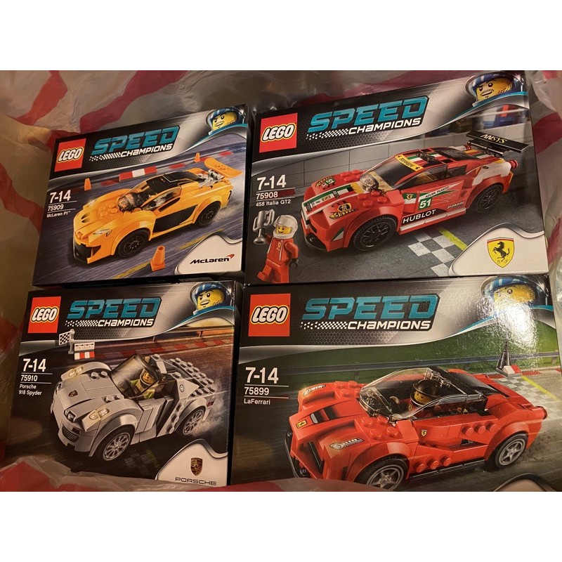 LEGO SPEED 法拉利 保時捷 麥拉倫 樂高75899 + 75908 + 75909 + 75910 四組不拆賣