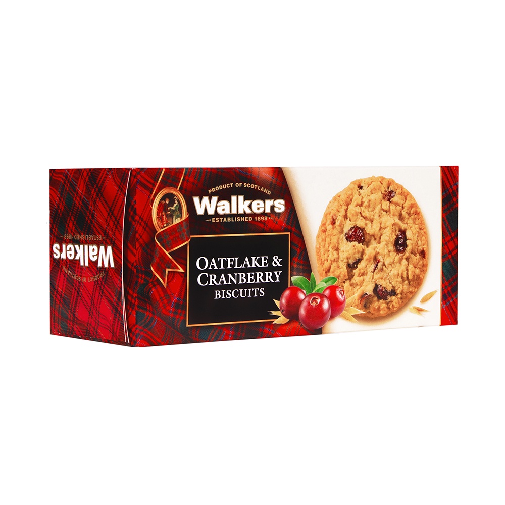 英國《Walkers》蘇格蘭皇家蔓越莓燕麥餅乾150g/盒