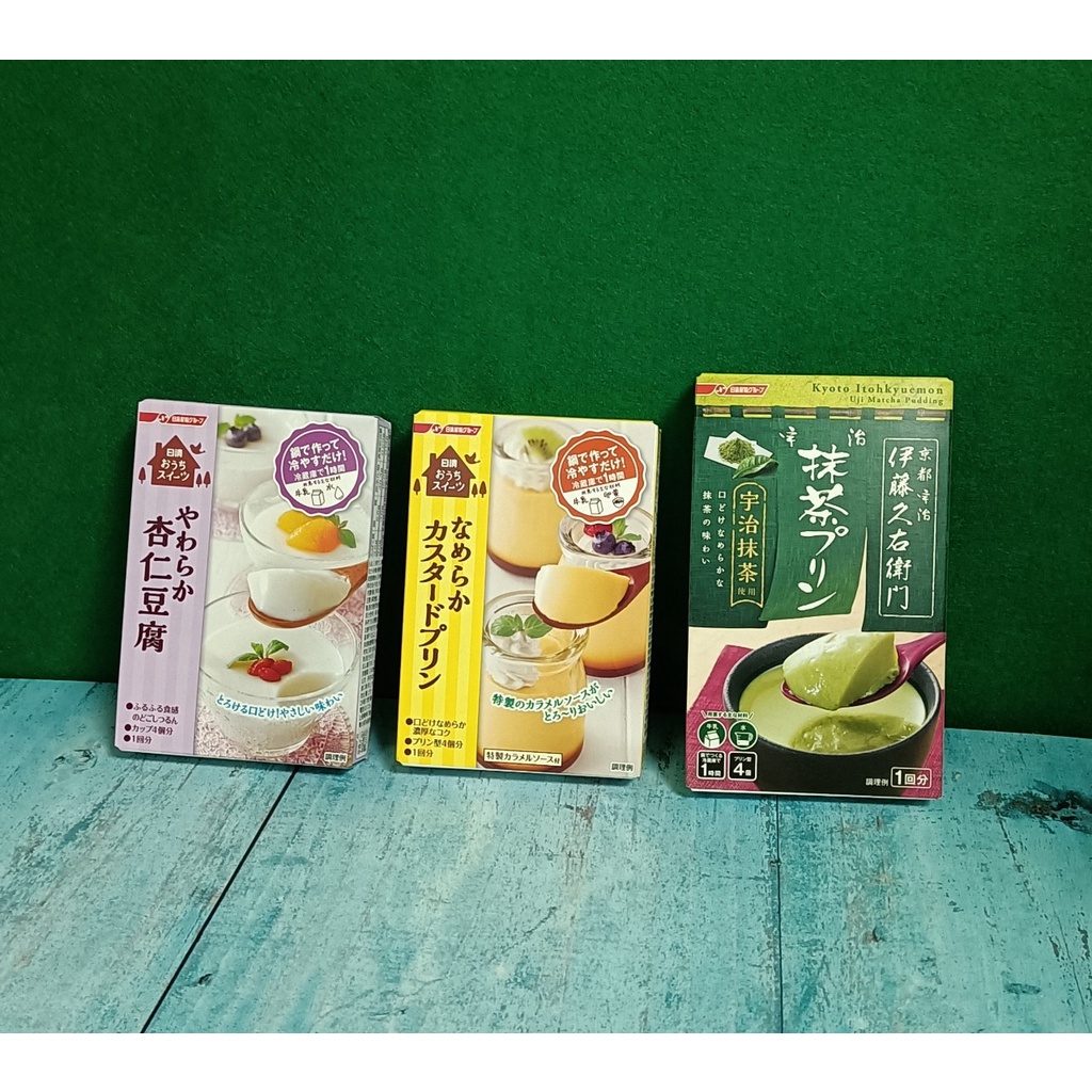 日清製粉nissin 杏仁豆腐卡士達味宇治抹茶味布丁粉 蝦皮購物