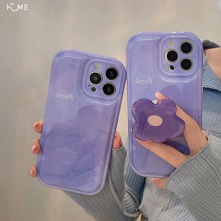保護殼 ins紫暈染支架蘋果13手機殼12promax新款氣囊iPhone11全包xr小眾x