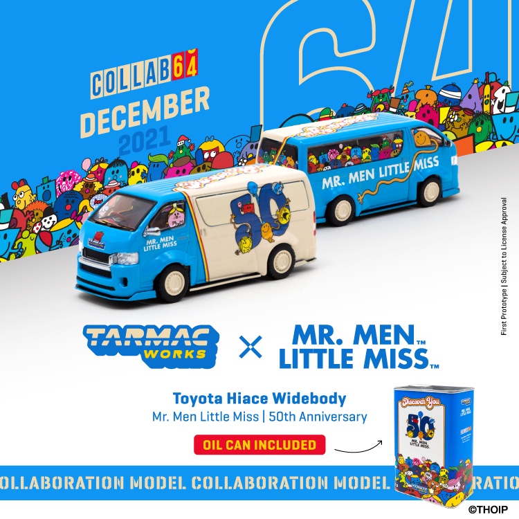 Tarmac Works Toyota Hiace Widebody, Mr. Men Little Miss