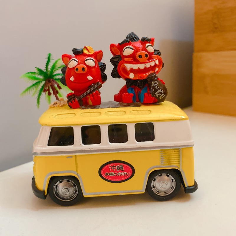 99免運🌹日本 沖繩 風獅爺 福斯 商旅車 福斯 汽車 公車 可愛 玩具 模型 模型車