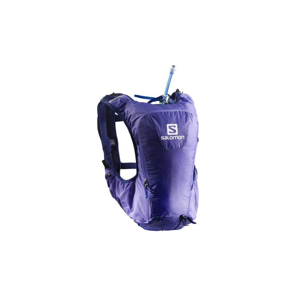Salomon 所羅門 SKIN PRO 10 越野跑水袋背包組 附1.5L水袋-神秘紫