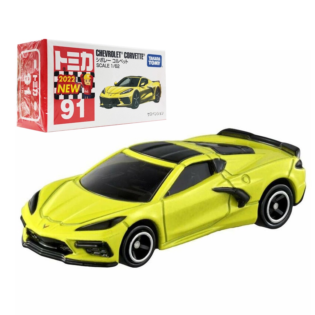 【TOMICA】 多美小汽車雪佛蘭 Corvette 新車貼 一般版 No.91