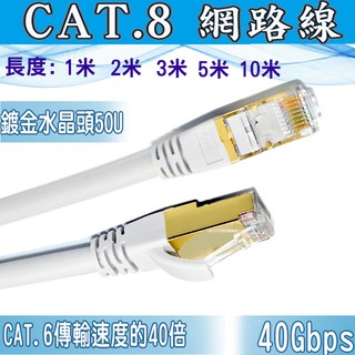 量多可議價~CAT.8 超高速網路線  水晶頭50U 40Gbps寬頻網路線
