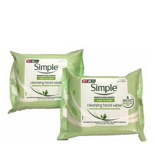 附發票 英國進口 Simple Cleasing facial wipes 臉部卸妝棉 卸妝巾