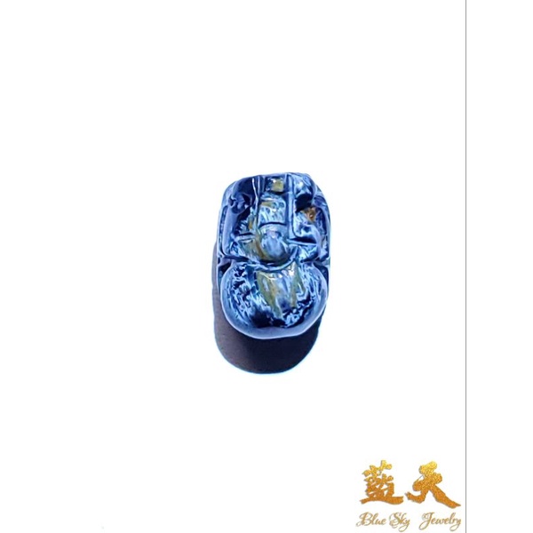 藍彼得石 貔貅 小精品 油彩豐富  已打通孔可串 手珠 手排 項鍊 編織 藍天衝評價不賺錢 趕緊把握12mm
