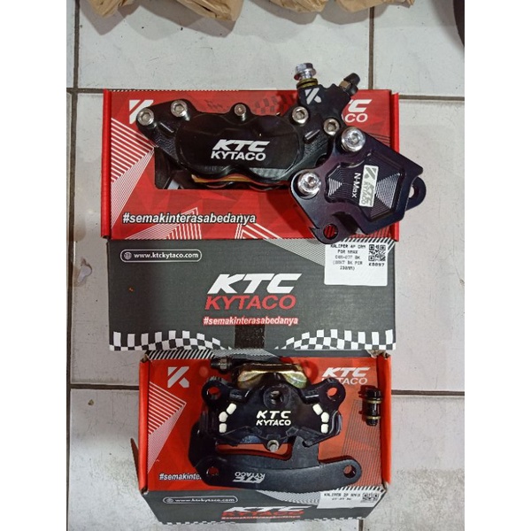 Ktc kytaco 卡鉗套裝前 4p 大 crm 後 2p kn01 適用於 nmax old Have 黑色