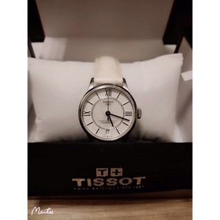 TISSOT 天梭 杜魯爾系列銀白時尚女用機械腕錶/32mm