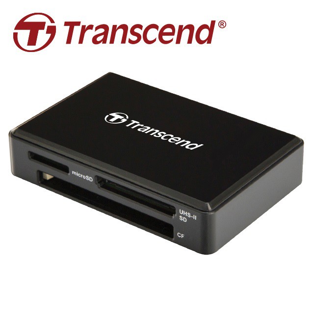 【Transcend 創見】RDF9 高速USB 3.1 多合1讀卡機-黑(支援UHS-II SD記憶卡)