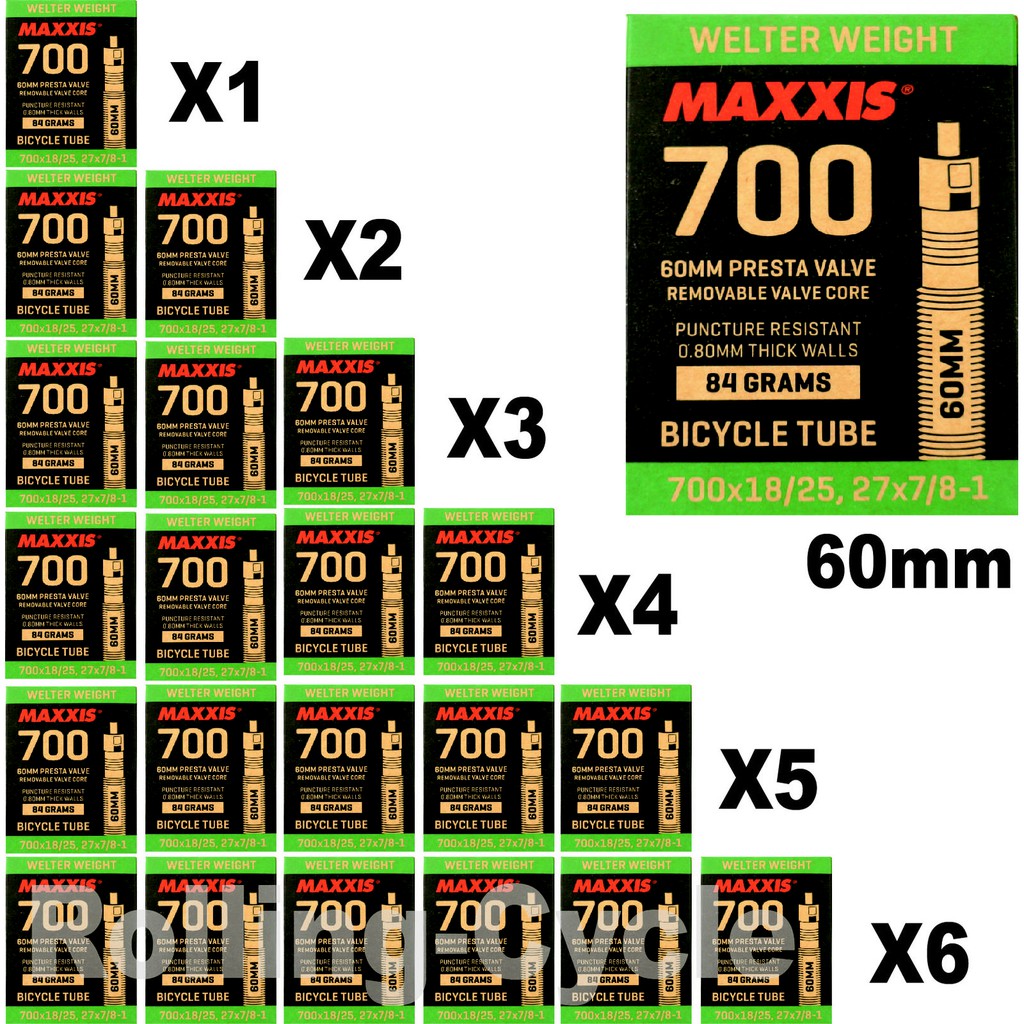 瑪吉斯Maxxis Welter Weight 700x18-25C 60mm自行車公路車登山車法式氣嘴 法嘴 內胎車胎