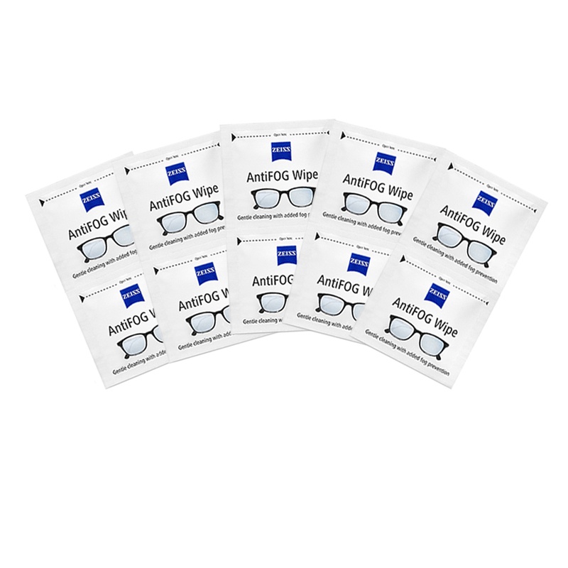 蔡司 Zeiss AntiFog Wipes專業光學清潔防霧拭鏡紙10張 + 蔡司 濕式 拭鏡紙30張