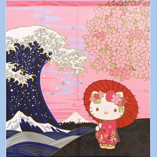Hello Kitty 浮世繪 和風門簾 輕鬆改變居家風格 裝飾 日本製正版 90cm ck087