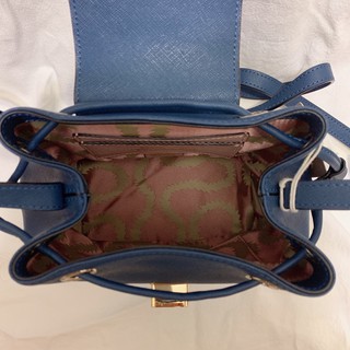 二手深藍色斜背肩背水桶包海盜防刮Vivienne Westwood 專櫃購入有吊牌肩揹包