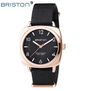 BRISTON《法國時尚最佳配件》36mm/17536.SPRG.L.1.NB /玫瑰金x黑/黑色NATO尼龍錶帶