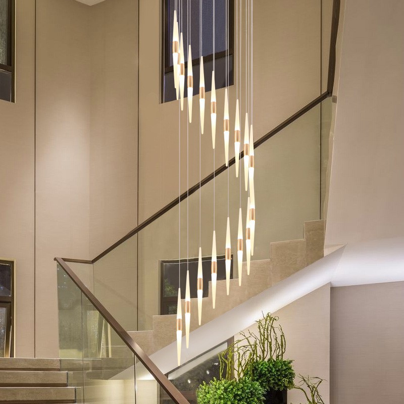 J&amp;Y✨別墅樓梯吊現代簡約創意個性多頭樓中樓樓梯間復式樓樓梯長吊
